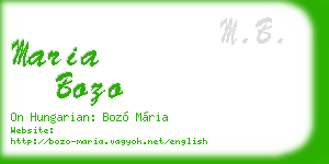 maria bozo business card